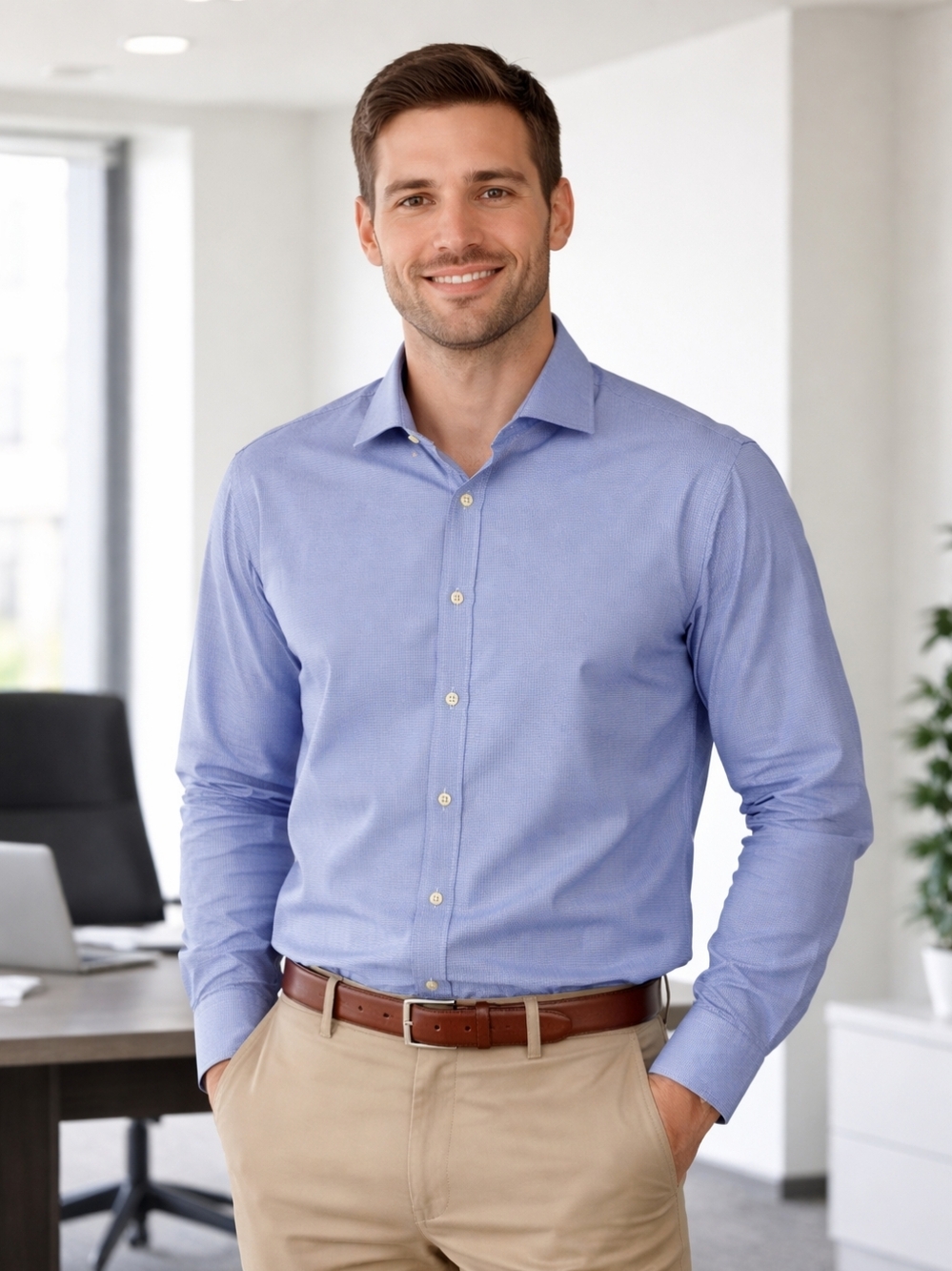 Micheal Kors Light Cotton Dress Shirt